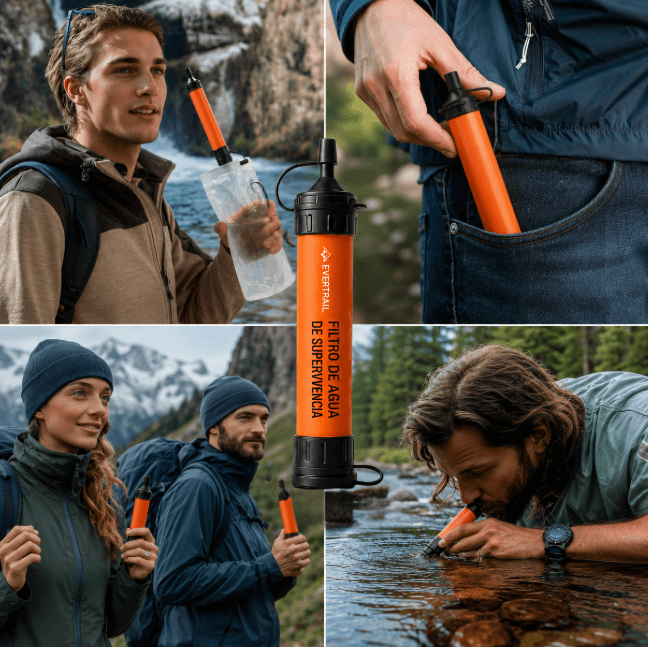 Filtro de Agua de Supervivencia Portátil