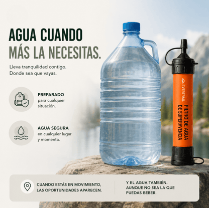 Filtro de Agua de Supervivencia Portátil